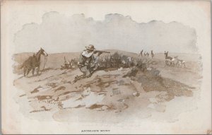 Art Postcard Southwest Scene Antelope Hunt