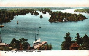 Vintage Postcard 1900's Picturesque America Thousand Islands New York N. Y.