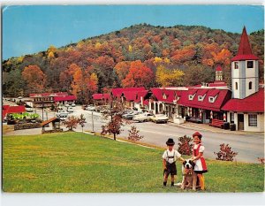 Postcard Fall Time in Alpine Village Helen Georgia USA