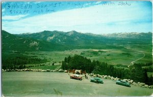 Aerial View Postcard Galena Summit in Sawtooth Wildneress Idaho Postmarked 1961