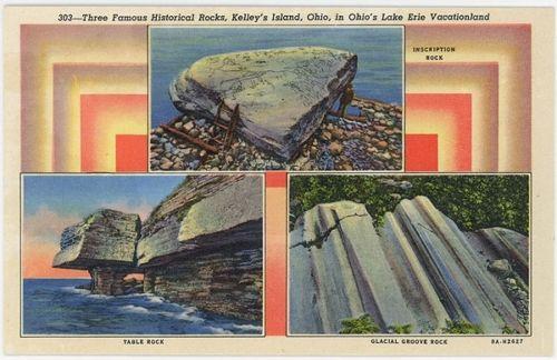 Famous Rocks - Kelley's Island - Lake Erie OH - c. 1938