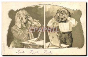 Old Postcard Dog Dogs