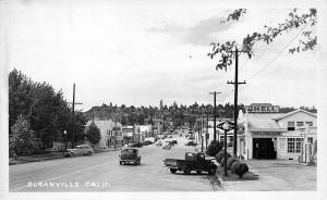 Susanville CA Street View Storefronts Shell Gas Station Real Photo Postcard