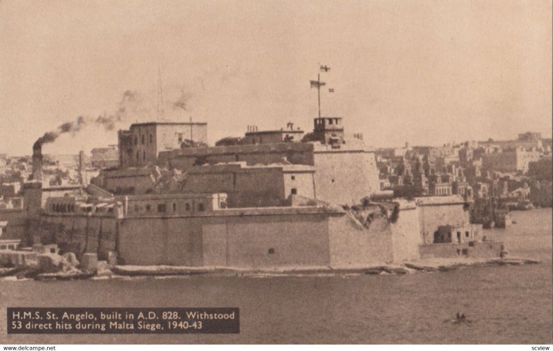 MALTA, 1940s; H.M.S. St. Angelo