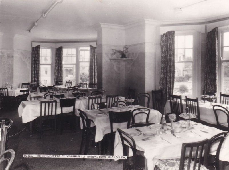 Dining Room St Winifreds Christian Holiday Home Rhos On Sea Postcard