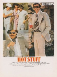 Burtons 1970s Safari Jacket Shirt Mens Fashion Advertising Postcard