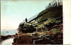 The Forty Steps Newport RI Undivided Back Vintage Postcard L48