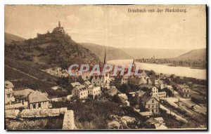 Postcard Old mit der Marksburg Braubach