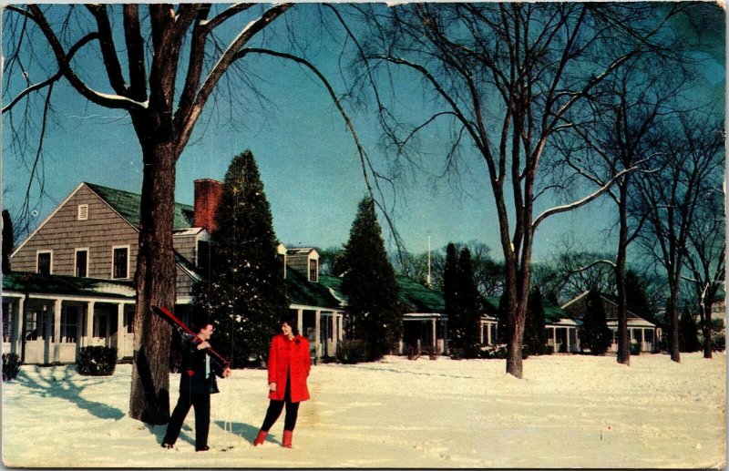Holiday Hills YMCA Pawling New York NY Postcard PM WOB Note Winter Scene  