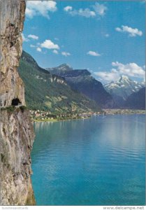 Switzerland Der Axenfelsen Mit Strasse Fluelen und Bristenstock