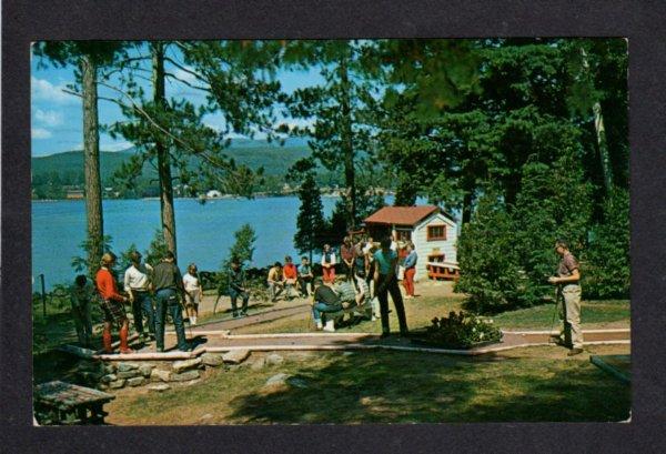 NY Word of Life Island Schroon Lake NEW YORK Postcard Miniature Golf Course