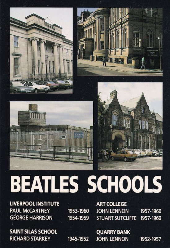 The Beatles Schools as Children John Lennon Institute Postcard