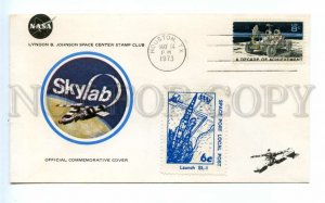 494882 USA 1973 year Skylab Houston special cancellation SPACE COVER local stamp