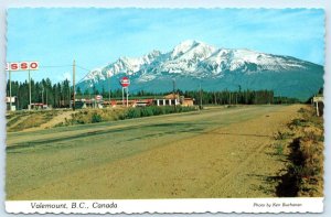 VALEMOUNT, British Columbia Canada ~ Roadside GAS STATIONS 4x6 Postcard c1970s