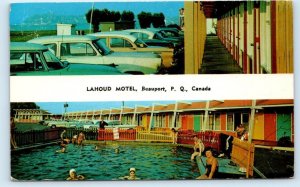 BEAUPORT, Quebec Canada ~ LAHOUD MOTEL c1950s Cars Roadside Postcard