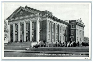 c1940's The First Methodist Church Sixth And Pine Bluff Arkansas AR Postcard