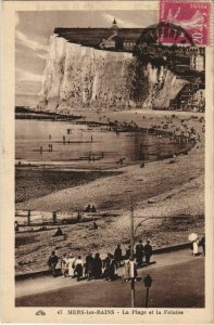 CPA MERS-les-BAINS La Plage et la Falaise (17867)