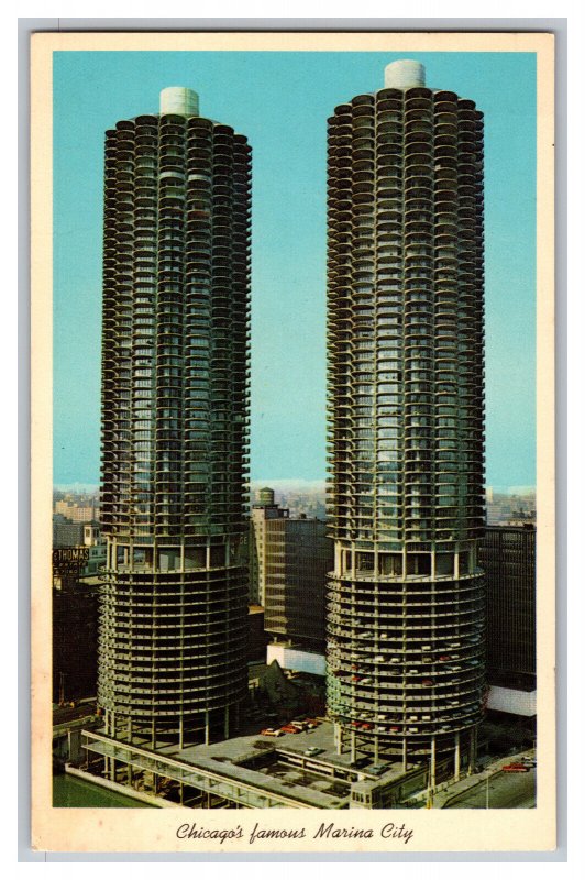 Postcard IL Chicago's Famous Marina City Vintage Standard View Card 