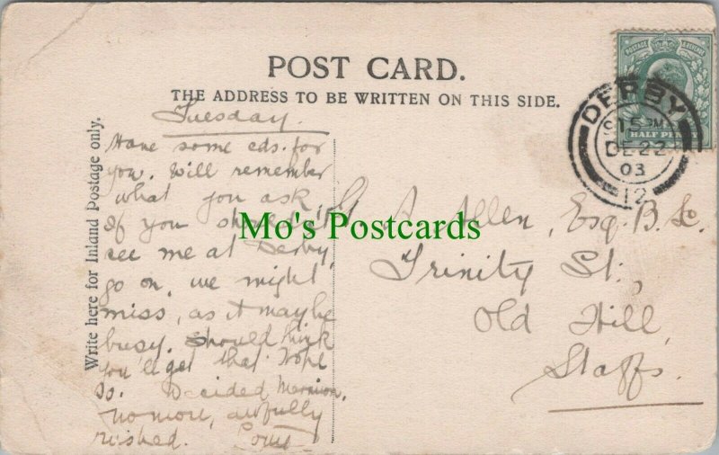 Family History Postcard - Allen - Trinity Street,Old Hill,Staffordshire RF8352  
