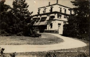Owls Head Maine ME Bancroft School 1950s-60s  RPPC Real Photo Postcard