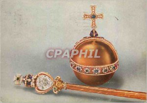 'Modern Postcard The Sovereign''s Orb and Head of the Sovereign''s Scepter Wi...