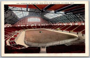Columbus Ohio 1940s Postcard Interior Of Coliseum Ohio State Fair Grounds