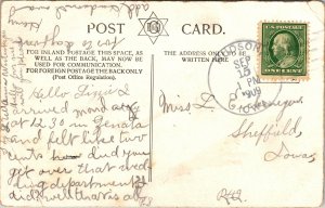 Postcard England Beccles Aerial View Red Brick Homes & Fields 1909