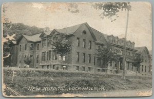 LOCK HAVEN PA NEW HOSPITAL ANTIQUE POSTCARD