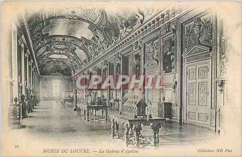 Old Postcard Louvre Museum The Apollo Gallery