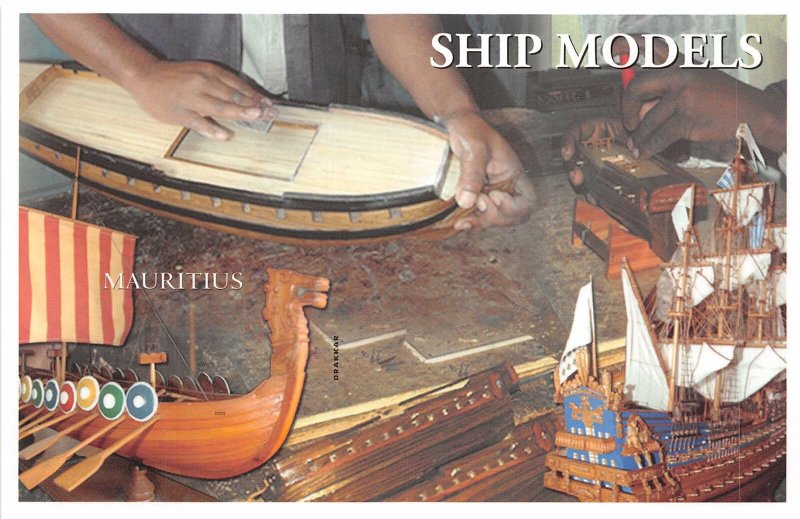 Lot155 ship models mauritius postcard africa