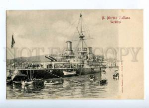 191005 ITALY NAVAL FLEET ship Sardegna Vintage postcard