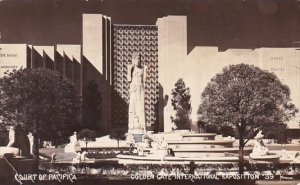 Court Of Pacifica Gate International Expo 1939 Real Photo