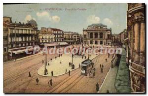 Postcard Old Montpellier Place De La Comedie