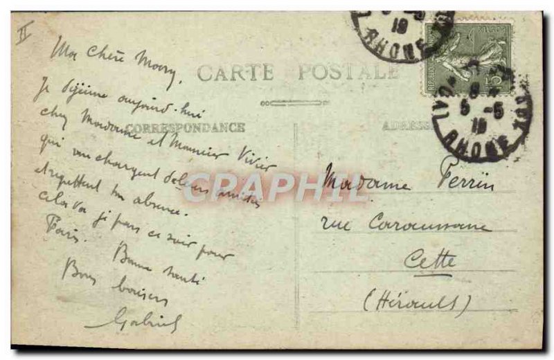 Old Postcard Tram Lyon Lafayette Bridge