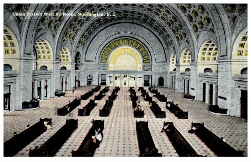 1950's Union Station Waiting Room Washington D.C. PC1991