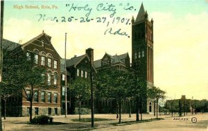 ERIE PA HIGH SCHOOL POSTCARD c1910s