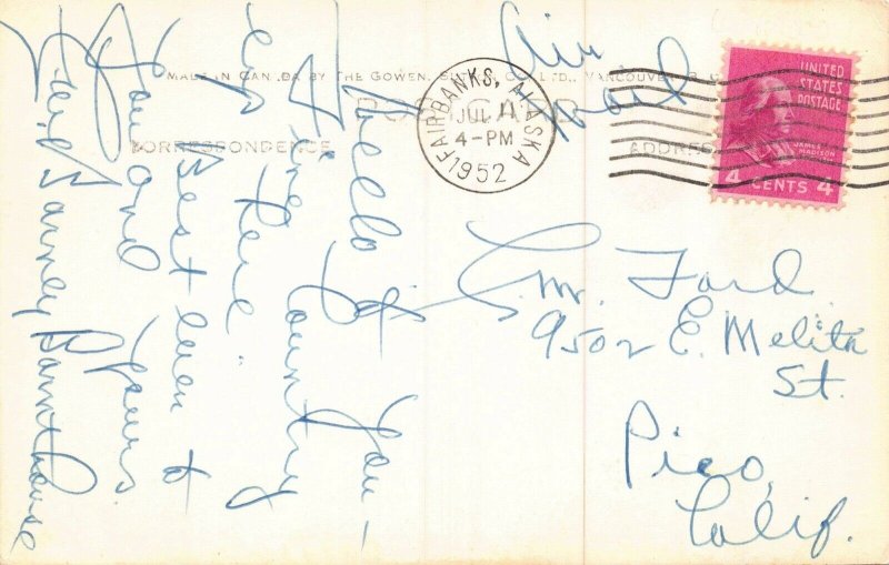 Hand Colored Real Photo Postcard Overview of Wrangell, Alaska