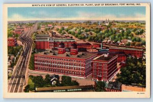 Fort Wayne Indiana Postcard Birds Eye View General Electric Co Plant 1940 Linen