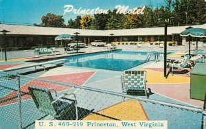 PRINCETON, West Virginia~WV  PRINCETON MOTEL  Pool  ROADSIDE Mercer Co  Postcard