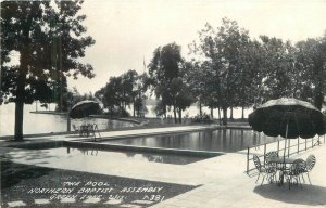 Wisconsin Green Lake Baptist Swimming Pool 1951RPPC Photo Postcard 22-7979