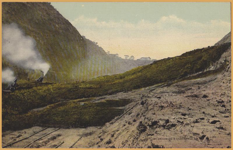 Panama Canal Zone-View of the Land Slide at Cucaracha, 1912