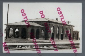 Del Rio TEXAS RPPC c1920s DEPOT Train Station SOUTHERN PACIFIC RAILWAY SP RR TX