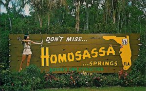 Beautiful Indian Girl in Short Skirt, Homosassa Springs, FL, Sign, Roadside