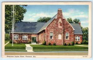 FLORENCE, Alabama AL ~ AMERICAN LEGION HOME 1944 Lauderdale County Postcard