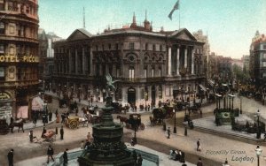Vintage Postcard 1910's Piccadilly Circus London England United Kingdom UK
