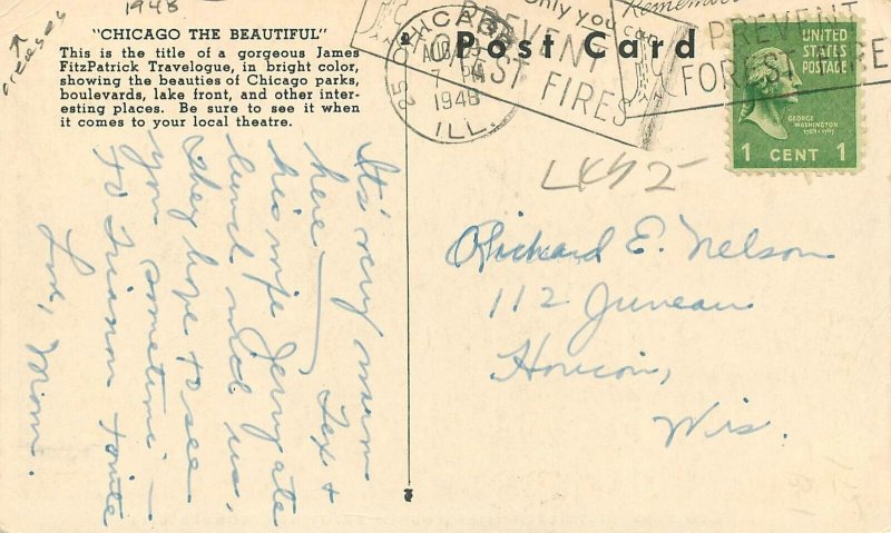 Postcard Illinois Chicago Park District multi-View 1940s 23-8010