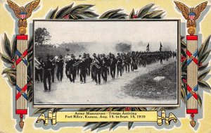 Fort Riley Kansas Army Maneuvers,Troops Arriving, Photo Print In Border PC U1232