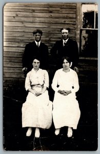 Postcard RPPC c1910s Photo of Two Men and Two Ladies Couples?