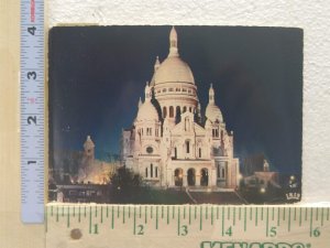 Postcard La Basilique du Sacré-Coeur de Montmartre illuminée, Paris, France