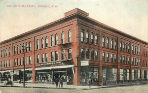 Postcard Sixth and Front Street Brainerd MN Murphy Co. Hotel Ransford